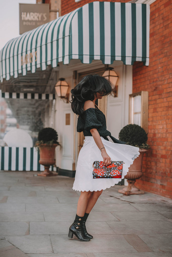 Fashion blogger Shloka Narang of The Silk Sneaker shares her special trick to making every spring outfit perfect with a spring outfit formula featuring Esse Vie, Club Monaco, Chloe and Louis Vuitton