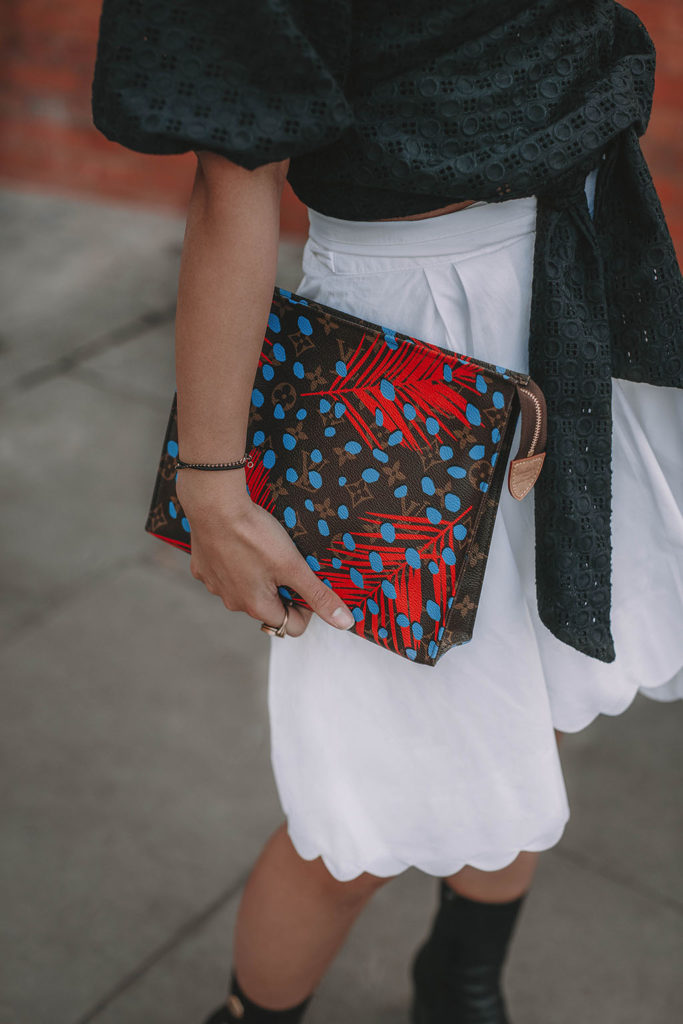 Fashion blogger Shloka Narang of The Silk Sneaker shares her special trick to making every spring outfit perfect with a spring outfit formula featuring Esse Vie, Club Monaco, Chloe and Louis Vuitton