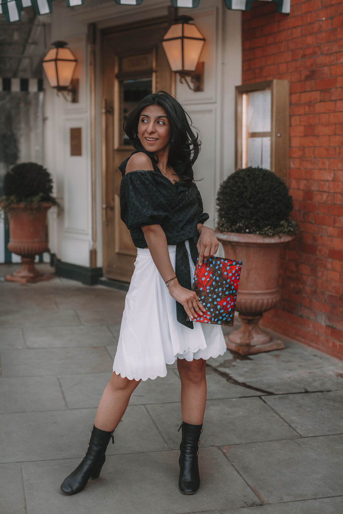 Fashion blogger Shloka Narang of The Silk Sneaker shares her special trick to making every spring outfit perfect with a spring outfit formula featuring Esse Vie, Club Monaco, Chloe and Louis Vuitton