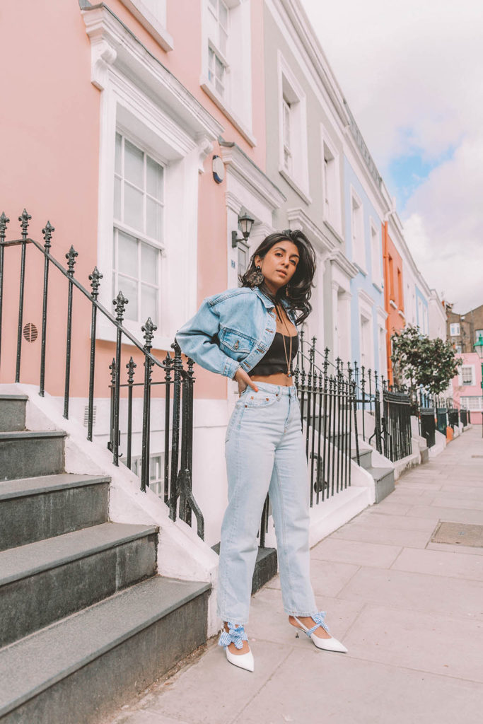 Fashion blogger SHloka Narang of The Silk Sneaker shares how to create the perfect double denim outfit for summer outfit inspiration featuring Topshop Denim and Prada