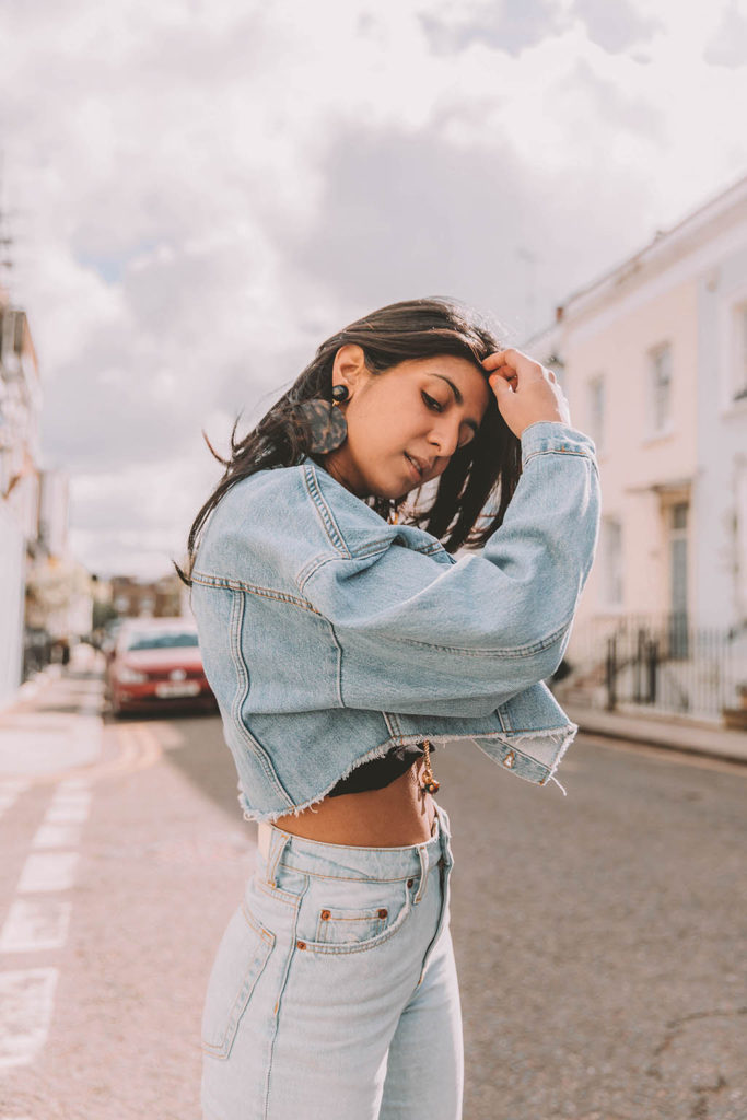 Fashion blogger SHloka Narang of The Silk Sneaker shares how to create the perfect double denim outfit for summer outfit inspiration featuring Topshop Denim and Prada