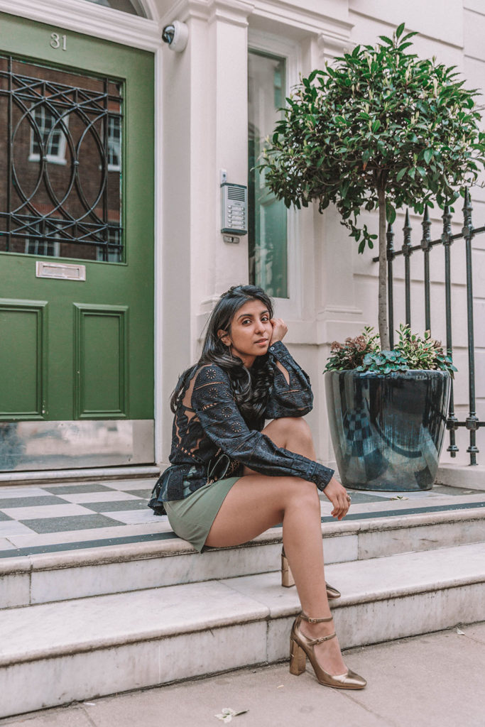 Fashion blogger Shloka Narang of The Silk Sneaker shares how to create the perfect summer outfit for the city while mixing luxe fashion pieces from Sea NYC and high street finds from Miss Selfridge along with Dior and Jimmy Choo accessories