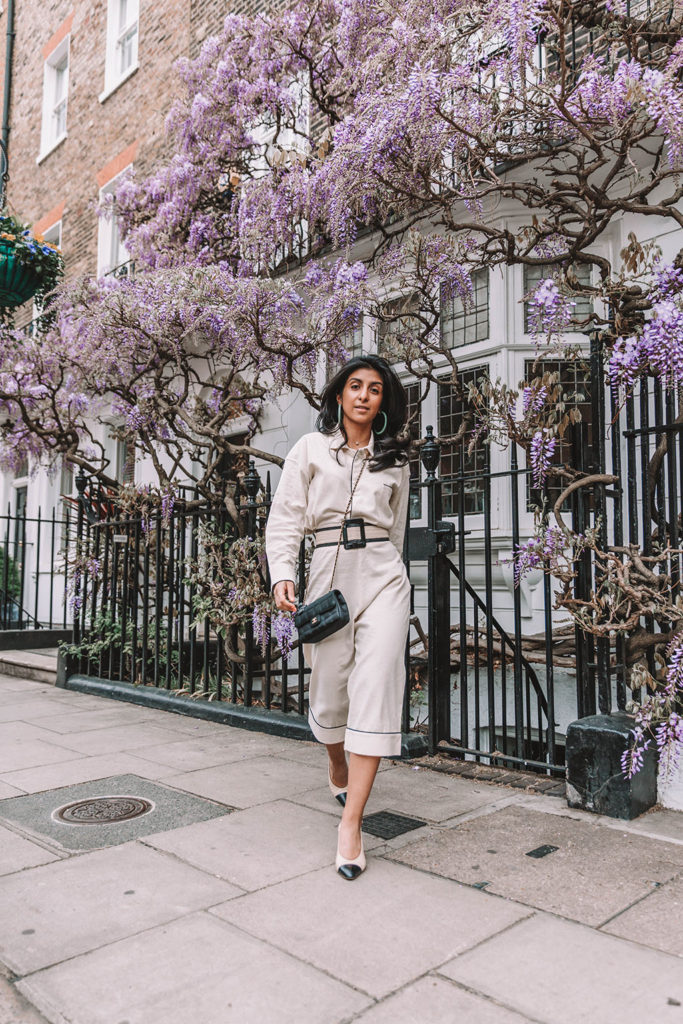 Fashion blogger Shloka Narang of The Silk Sneaker shares a new summer outfit styling a co-ord linen set to create the perfect outfit featuring Chanel and Cult Gaia.