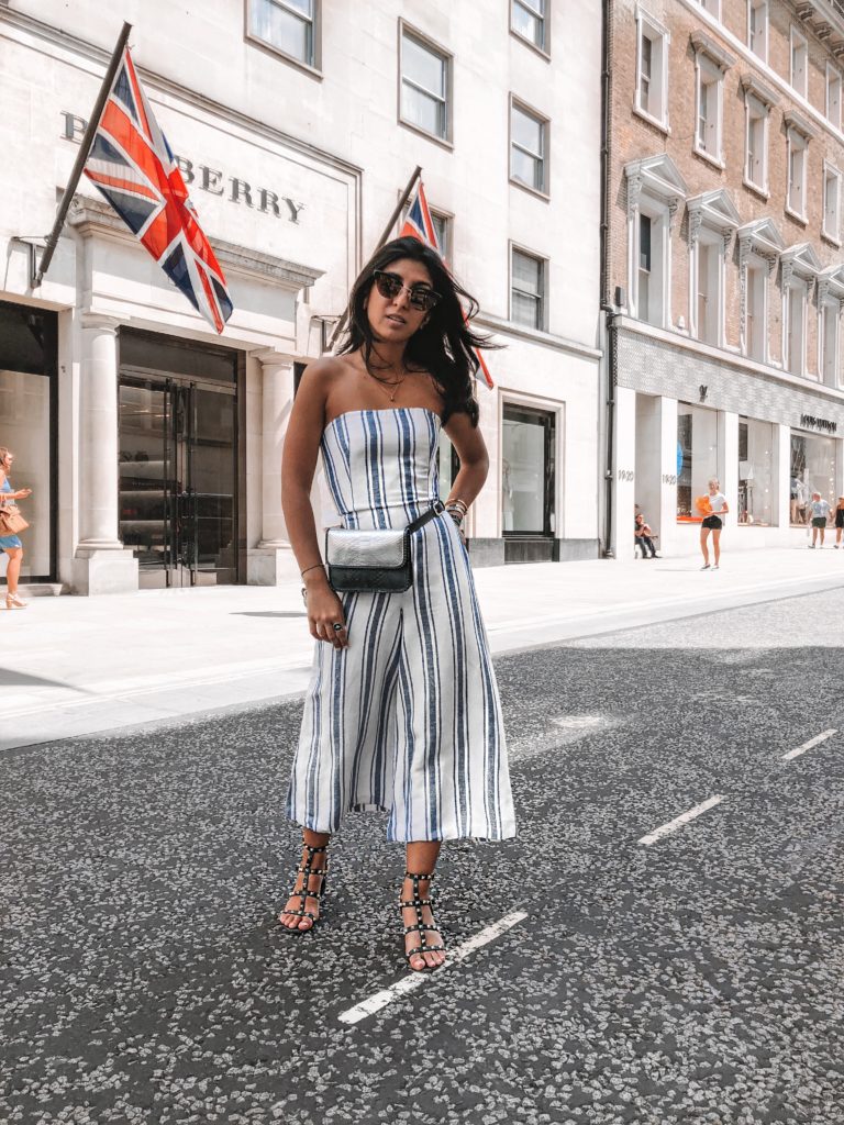 Fashion blogger Shloka Narang shares her favourite fashion news for Monday in a club monaco jumpsuit and valentino shoes