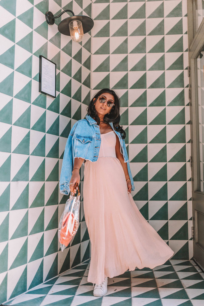 Fashion blogger Shloka Narang of The Silk Sneaker shares how to dress your favourite summer dress for the day and night, while still adding a luxury touch featuring Sandro, Topshop and Chanel