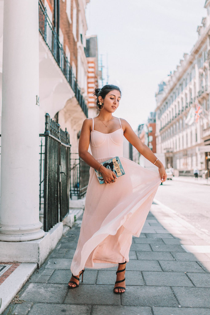 Fashion blogger Shloka Narang of The Silk Sneaker shares how to dress your favourite summer dress for the day and night, while still adding a luxury touch featuring Sandro, Topshop and Chanel