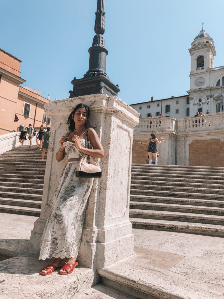 Luxury fashion and travel blogger Shloka Narang of The Silk Sneaker shares what to do in Rome, the best restaurants in Rome and fashion tips for this historic city