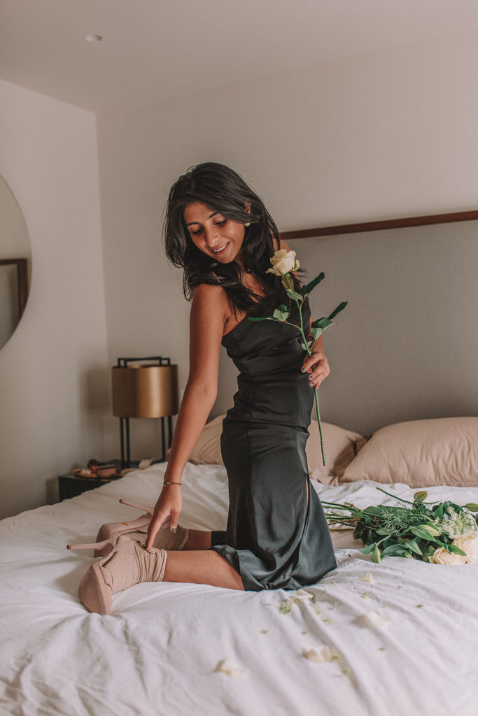 Luxury fashion blogger Shloka Narang of The Silk Sneaker shares how to style socks and heels in a trendy fashionable way featuring Prada and & Other Stories