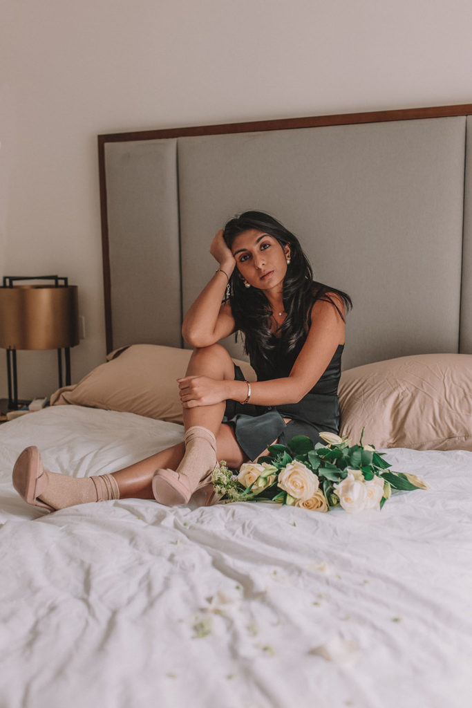 Luxury fashion blogger Shloka Narang of The Silk Sneaker shares how to style socks and heels in a trendy fashionable way featuring Prada and & Other Stories
