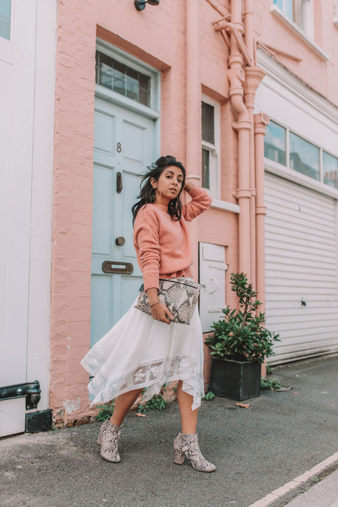 Luxury fashion blogger Shloka Narang of The Silk Sneaker shares her autumn outfit ideas with how to wear summer dresses in the autumn featuring & Other Stories and Maje