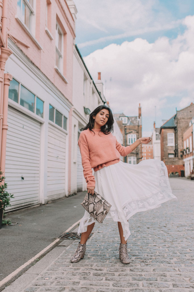 Luxury fashion blogger Shloka Narang of The Silk Sneaker shares her autumn outfit ideas with how to wear summer dresses in the autumn featuring & Other Stories and Maje