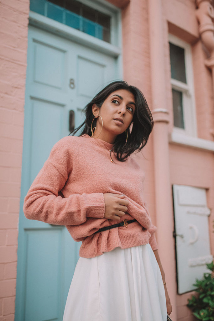 Luxury fashion blogger Shloka Narang of The Silk Sneaker shares her autumn outfit ideas with how to wear summer dresses in the autumn featuring & Other Stories and Maje