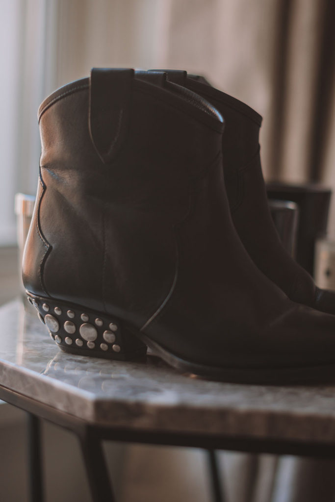 Luxury fashion blogger Shloka Narang of The Silk Sneaker shares her shoe of the month featuring Isabel Marant Cowboy Boots with embellished heels