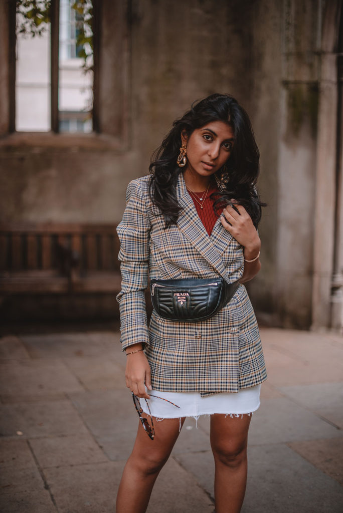 Luxury fashion blogger Shloka Narang of The Silk Sneaker shares how to create a pre fall transitional outfit featuring & Other Stories and Prada