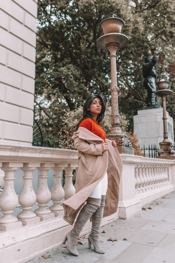 Luxury fashion blogger Shloka Narang of The Silk Sneaker shares the best winter coats on the high street and designer retailers featuring & Other Stories and Stuart Weitzman