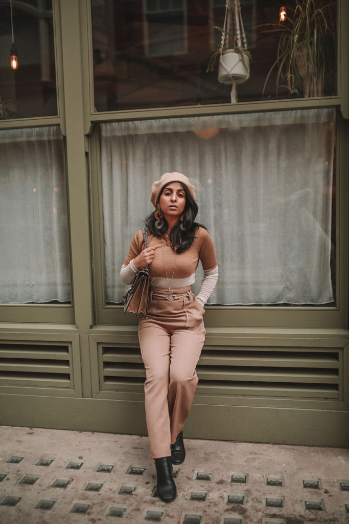 Luxury fashion blogger Shloka Narang of The Silk Sneaker shares what to wear to work in winter with a quick and cute outfit formula for the colder months with Topshop, Joseph and Gucci