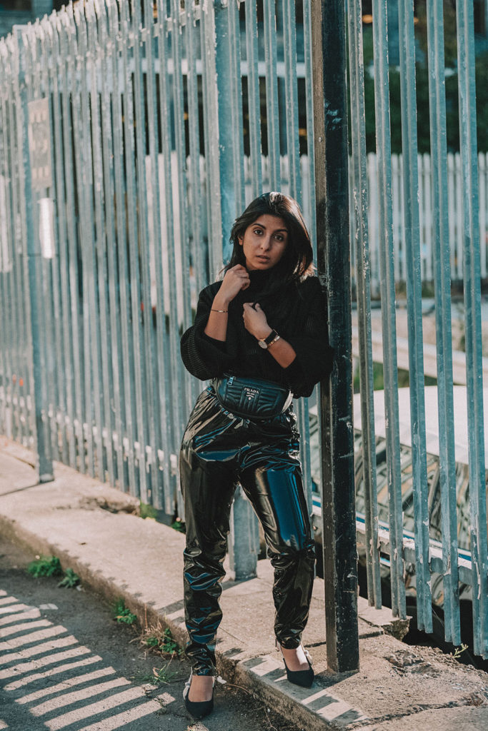 Luxury fashion blogger Shloka Narang of The Silk Sneaker shares her experience with Farfetch and how to style an all black outfit