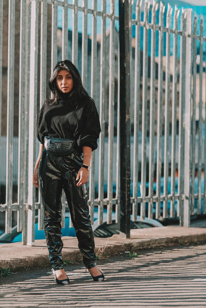 Luxury fashion blogger Shloka Narang of The Silk Sneaker shares her experience with Farfetch and how to style an all black outfit