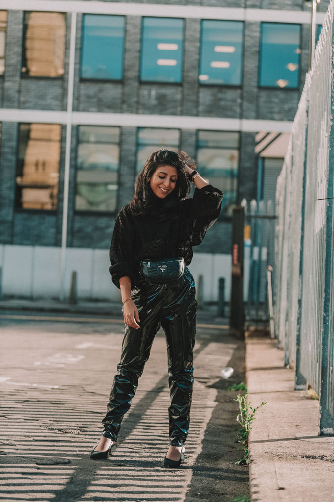 Luxury fashion blogger Shloka Narang of The Silk Sneaker shares her experience with Farfetch and how to style an all black outfit