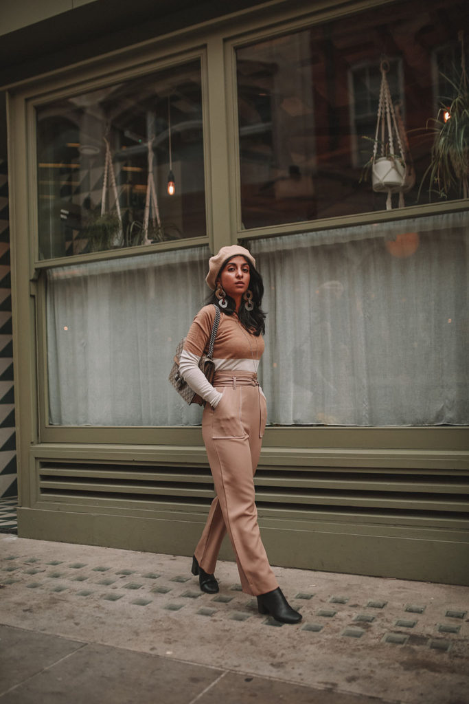 Luxury fashion blogger Shloka Narang of The Silk Sneaker shares what to wear to work in winter with a quick and cute outfit formula for the colder months with Topshop, Joseph and Gucci