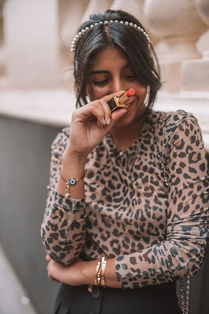 Luxury fashion blogger Shloka Narang of The Silk Sneaker shares how to make a leopard print top more stylish with three special outfit tricks she learnt from fashion week