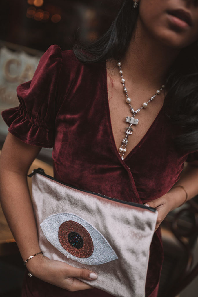 Luxury fashion blogger Shloka Narang of The Silk Sneaker shares her favourite party dresses for the holiday season featuring velvet dresses, sequins dresses and little black dresses