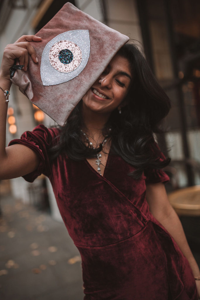 Luxury fashion blogger Shloka Narang of The Silk Sneaker shares her favourite party dresses for the holiday season featuring velvet dresses, sequins dresses and little black dresses