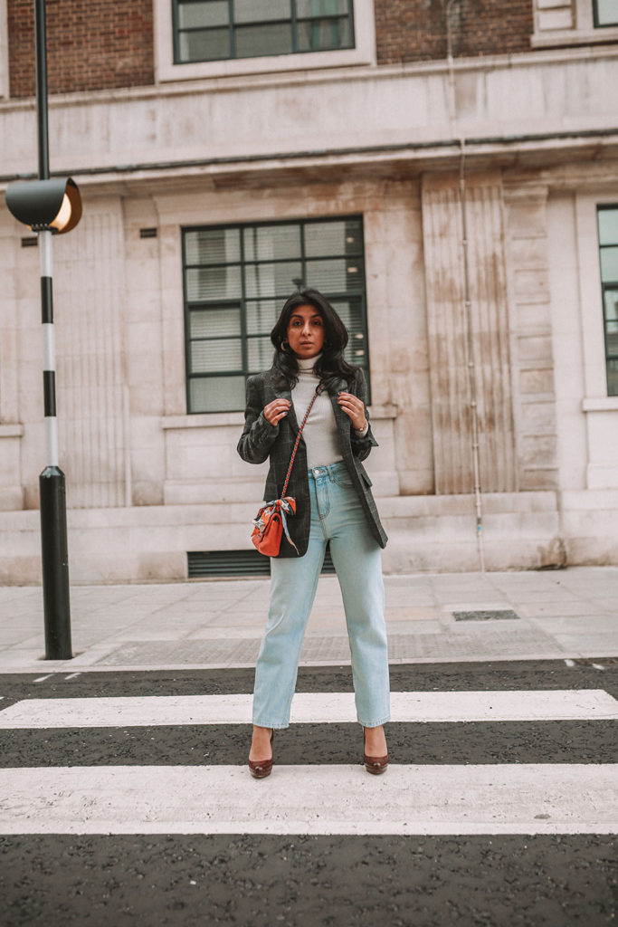 Luxury fashion blogger Shloka Narang of The Silk Sneaker shares three tips to elevate a simple winter outfit to make it more stylish featuring Chanel, Topshop and Zara