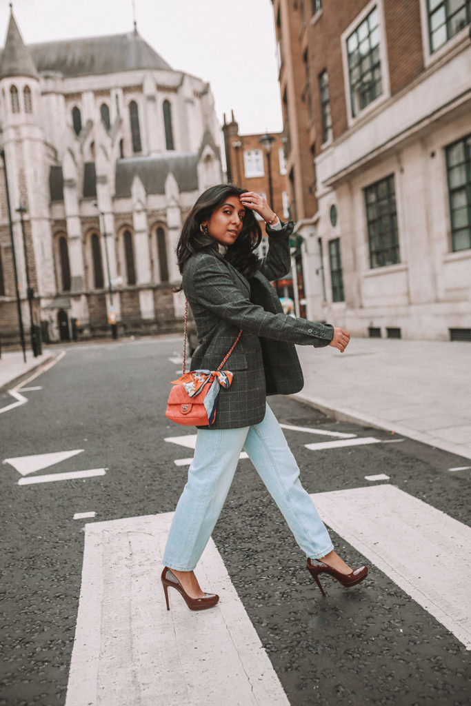 Luxury fashion blogger Shloka Narang of The Silk Sneaker shares three tips to elevate a simple winter outfit to make it more stylish featuring Chanel, Topshop and Zara
