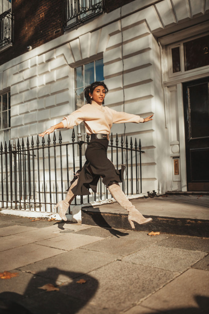 Luxury fashion blogger Shloka Narang of The Silk Sneaker shares her tips on how to look taller if you are petite featuring & Other Stories and Dior