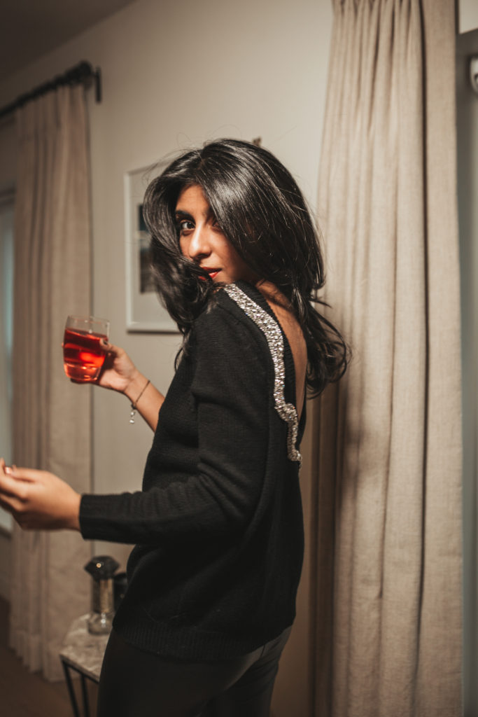 Luxury fashion blogger Shloka Narang of The Silk Sneaker shares her easy outfit formula for a quick casual party outfit featuring Ba&sh and Topshop