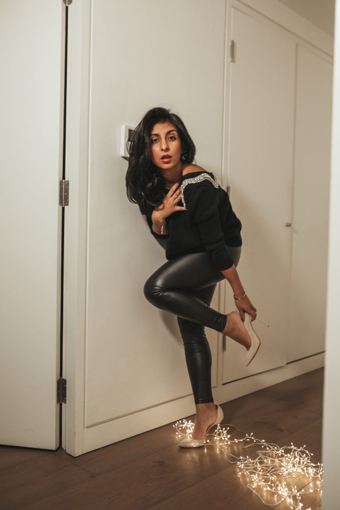 Luxury fashion blogger Shloka Narang of The Silk Sneaker shares her easy outfit formula for a quick casual party outfit featuring Ba&sh and Topshop
