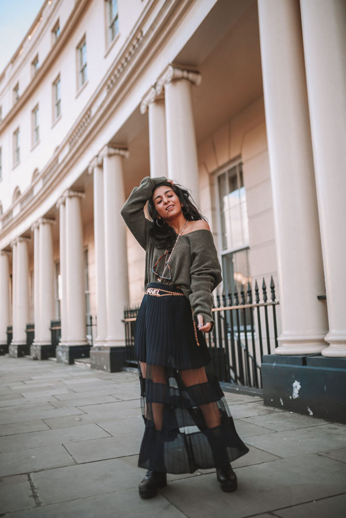 Luxury fashion blogger Shloka Narang of The Silk Sneaker shares what to wear in January in winter for fresh outfit ideas featuring & Other Stories and Helmut Lang