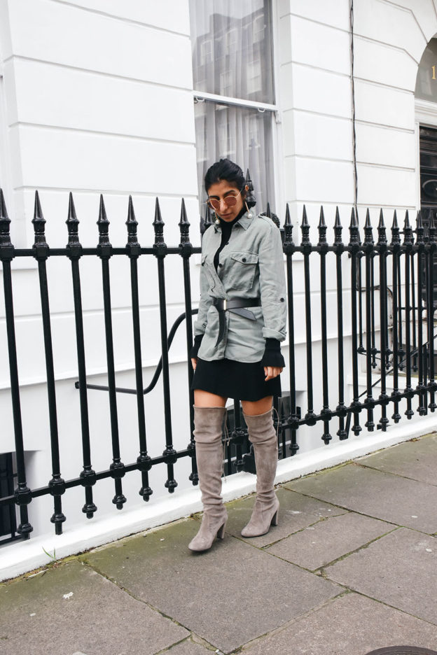 Fashion blogger Shloka Narang of The Silk Sneaker showcases an easy style tip to make a spring dress feel new again with & Other Stories Dress and Zara jacket