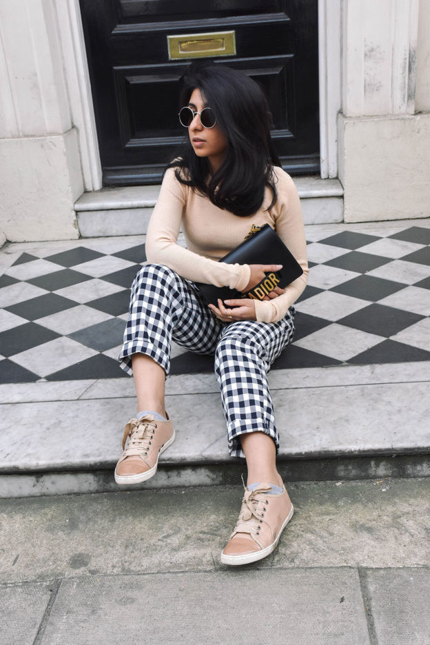 Fashion blogger Shloka Narang of The Silk Sneaker showcases how to wear gingham this season in her three part series on how to style gingham
