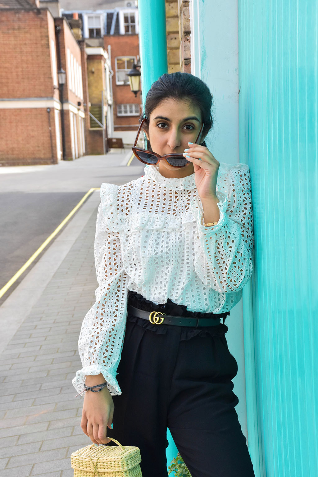 lace shirt outfit