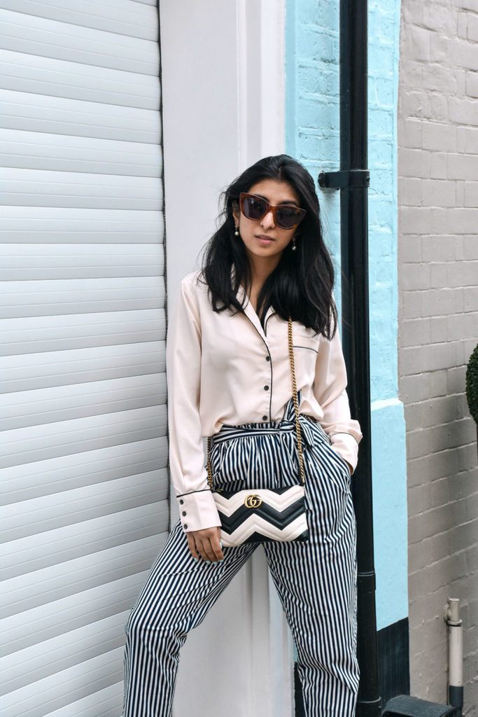 styling black and white striped pants