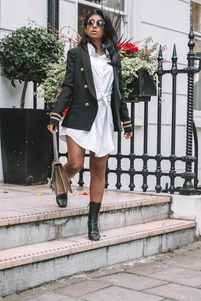 silk shirt dress white