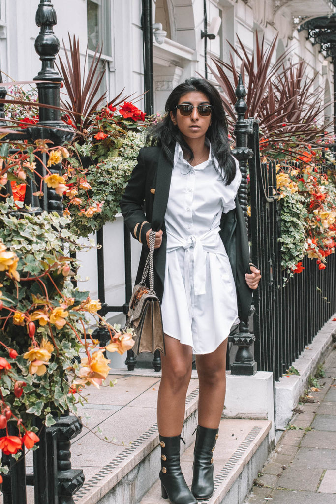 How To Style Your Shirt Dress for Autumn - The Silk Sneaker