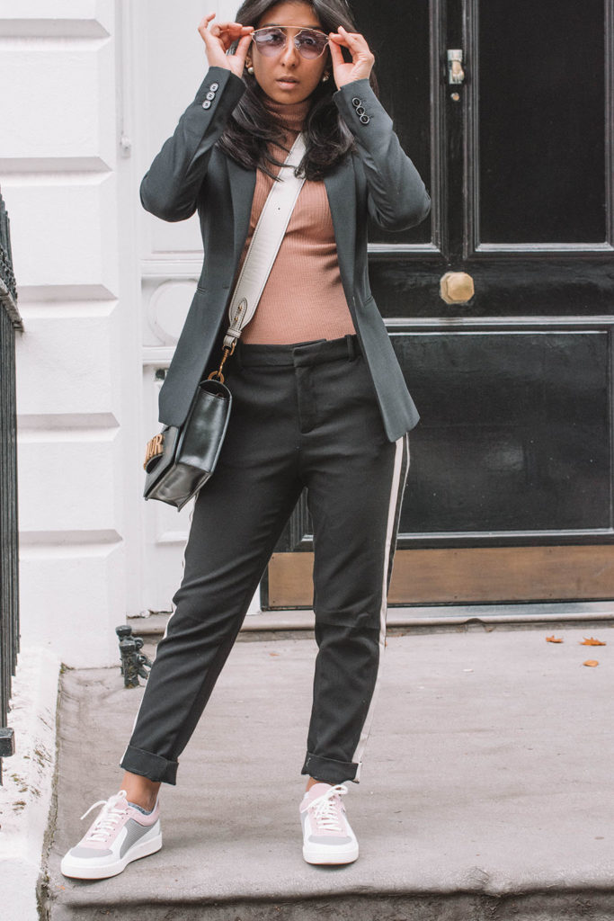 blazer with sneakers