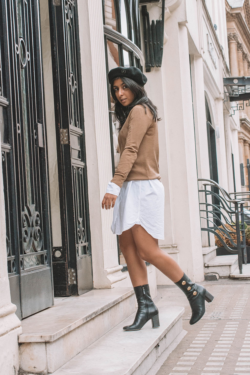 silk shirt dress white