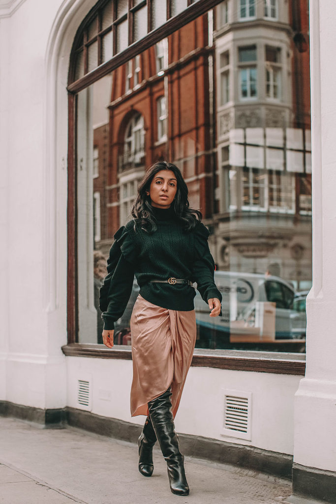 The Number One Way To Wear A Slip Skirt in the Winter - The Silk Sneaker