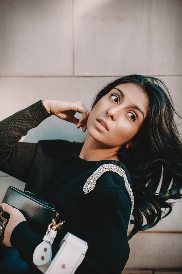 Fashion blogger Shloka Narang shares a stunning Christmas party outfit idea featuring ba&sh and dior