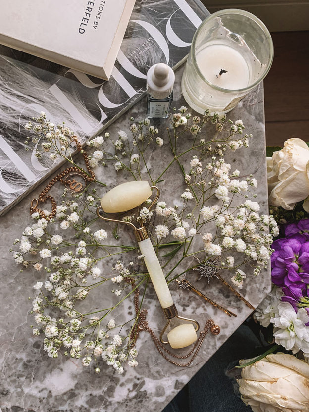 Luxury fashion and beauty blogger Shloka Narang of The Silk Sneaker shares how to use a jade roller and the benefits of crystal face rollers