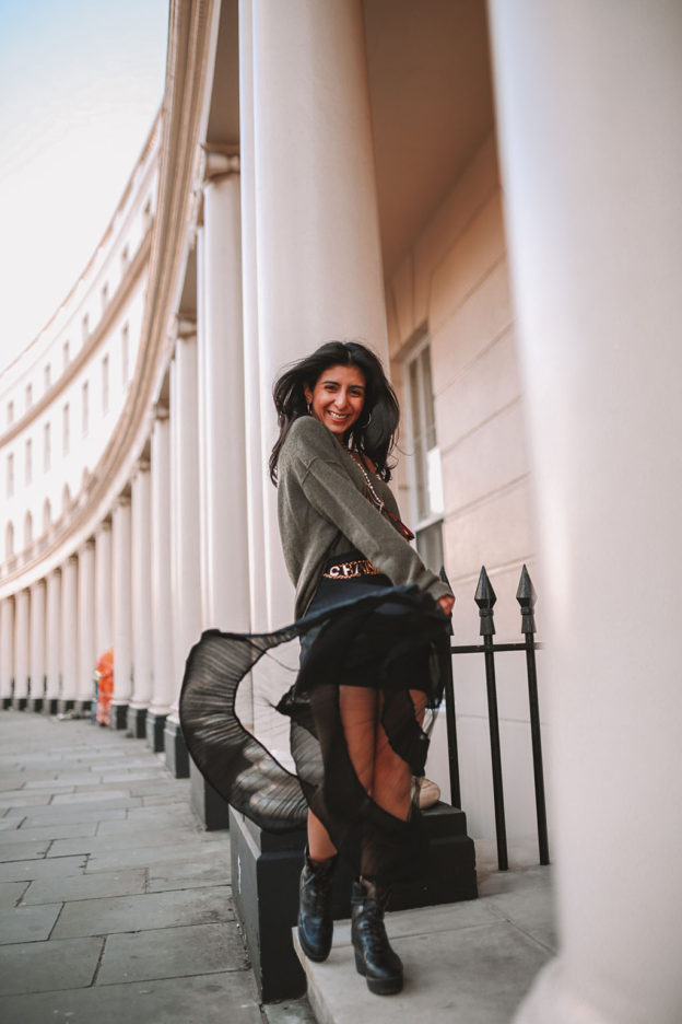 Luxury fashion blogger Shloka Narang of The Silk Sneaker shares what to wear in January in winter for fresh outfit ideas featuring & Other Stories and Helmut Lang