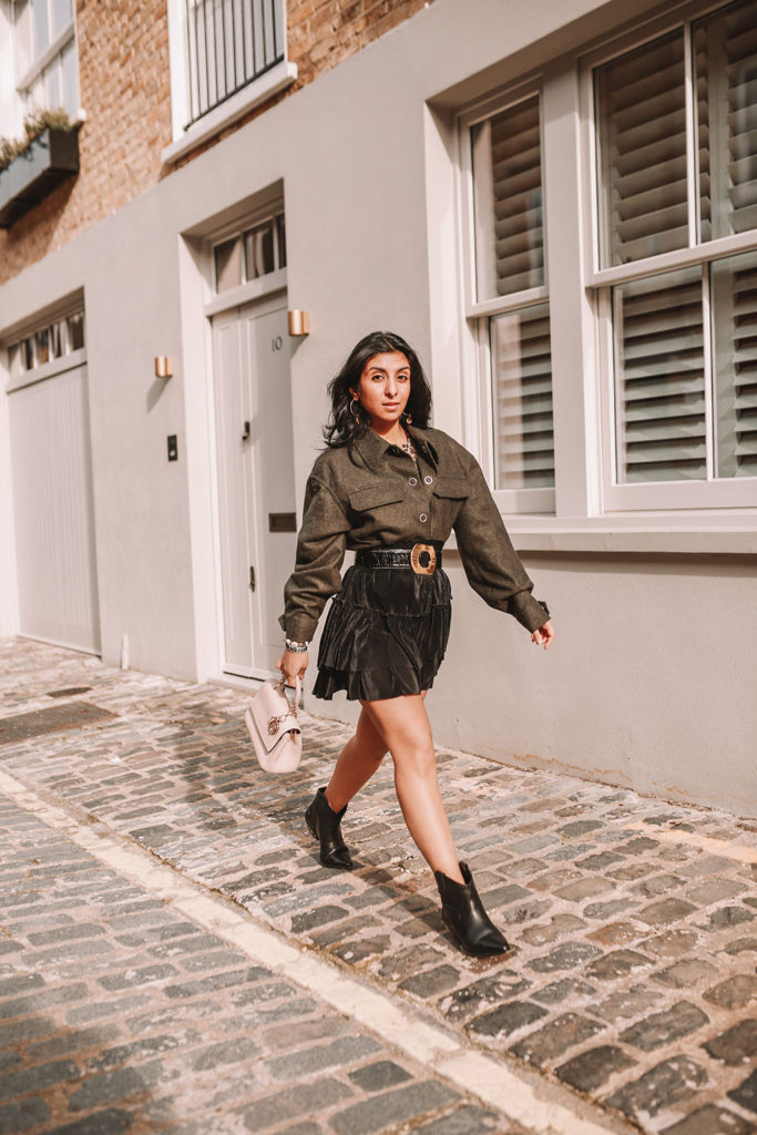 Luxury fashion blogger Shloka Narang of The Silk Sneaker shares her three essentials for a cute spring outfit featuring & Other Stories, Dior and Vintage Chanel