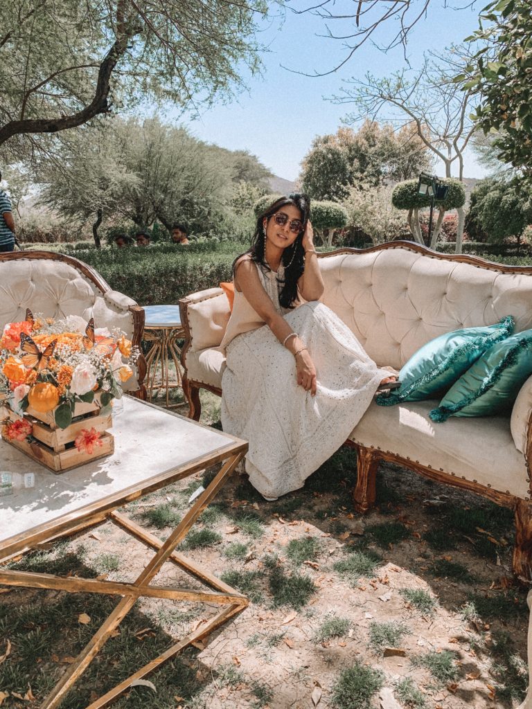 Luxury fashion beauty blogger Shloka Narang shares her make up products for a destination indian wedding