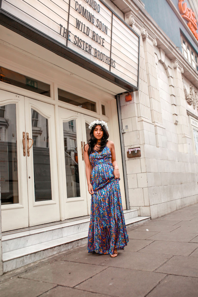 Luxury fashion blogger Shloka Narang of The Silk Sneaker shares a summer floral dress from ba&sh for a pretty summer maxi dress outfit
