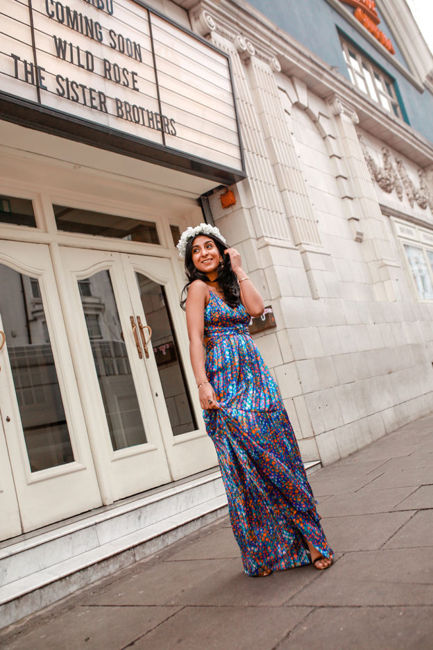 Luxury fashion blogger Shloka Narang of The Silk Sneaker shares a summer floral dress from ba&sh for a pretty summer maxi dress outfit