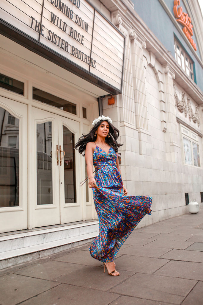 Luxury fashion blogger Shloka Narang of The Silk Sneaker shares a summer floral dress from ba&sh for a pretty summer maxi dress outfit